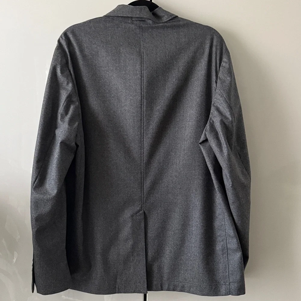 Brooks Brothers Tailored Shirt Jacket in Wool Flannel gray 42r